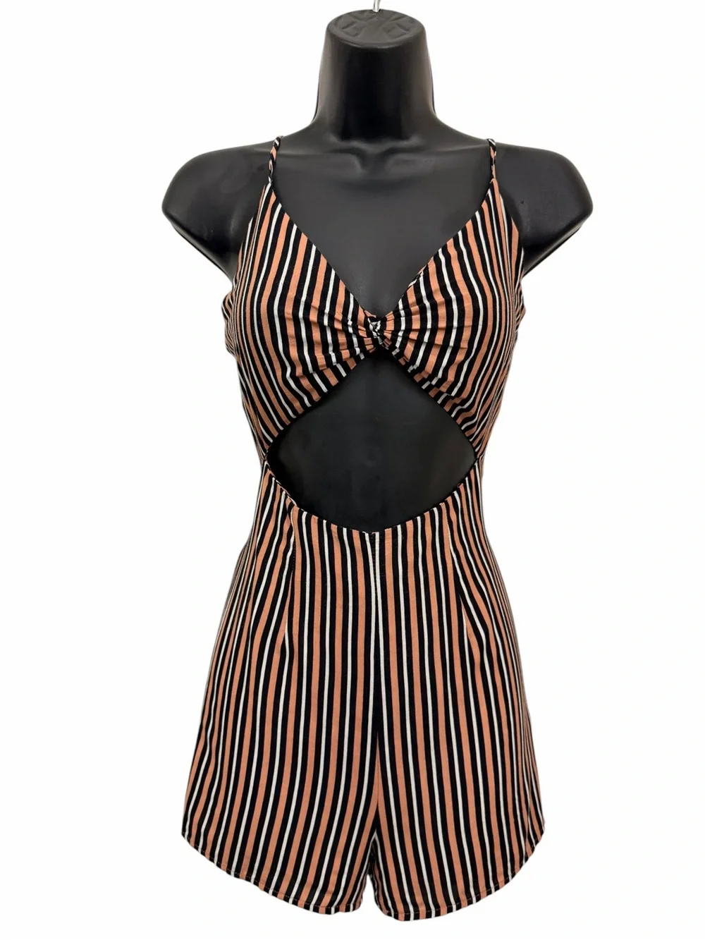 Kimchi Blue Urban Outfitters Size 0 Striped Cutout Romper Tie Front
